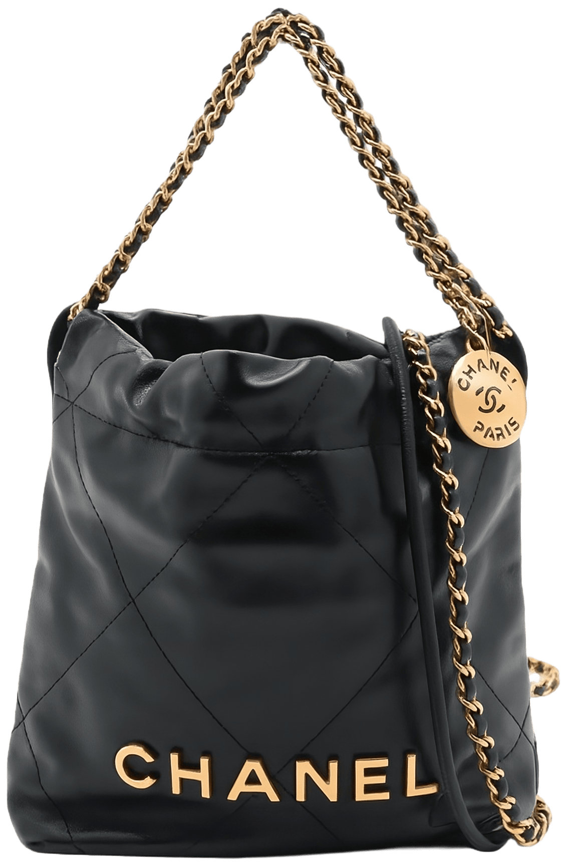 シャネル22 ミニ シャイニーカーフスキン