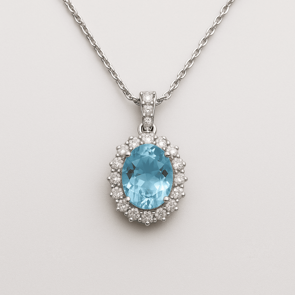 アクアマリン ダイヤ ネックレス