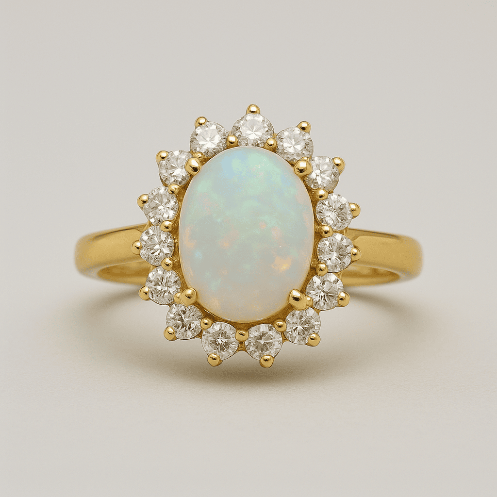 オパール ダイヤ リング