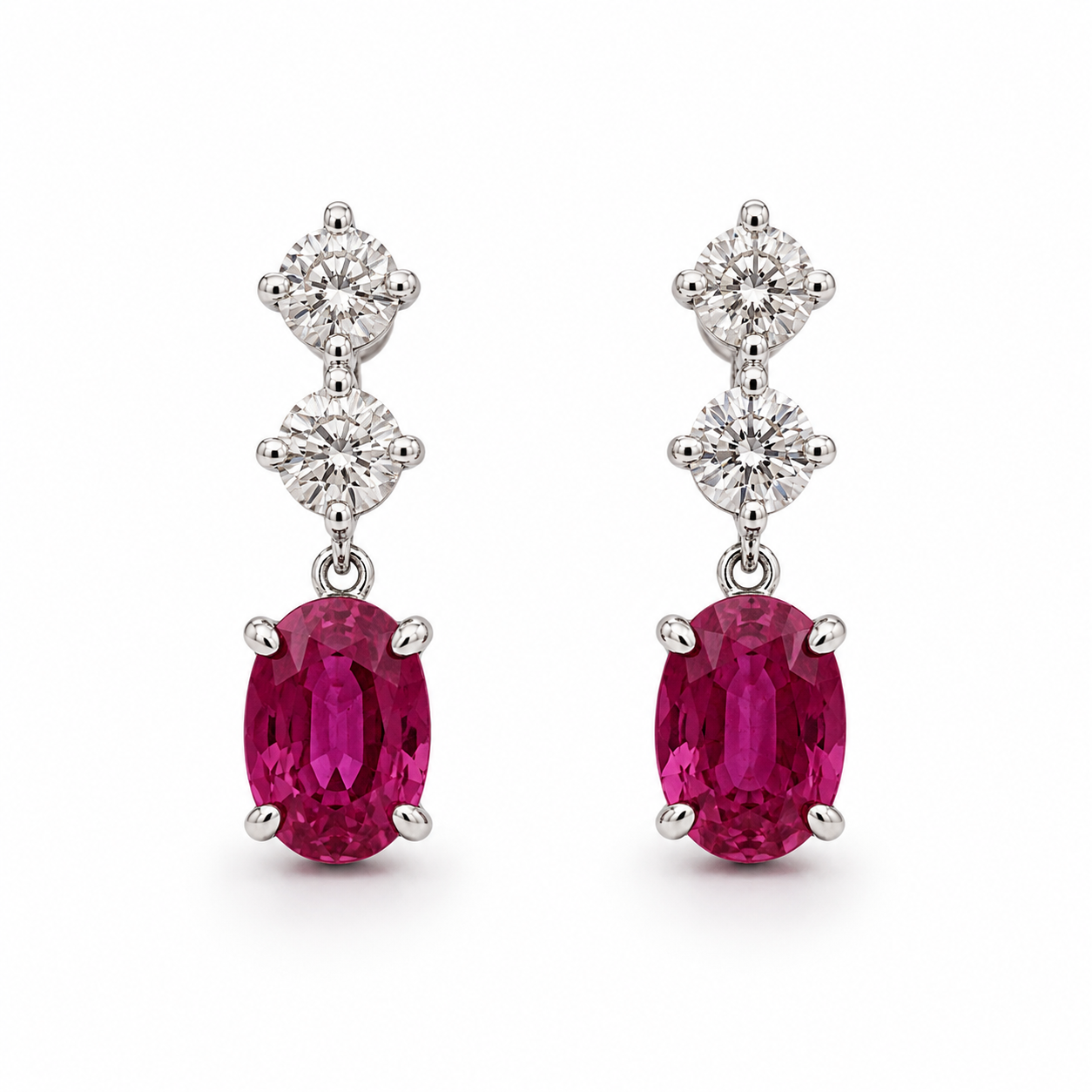 ルビー 1ct ダイヤ ピアス
