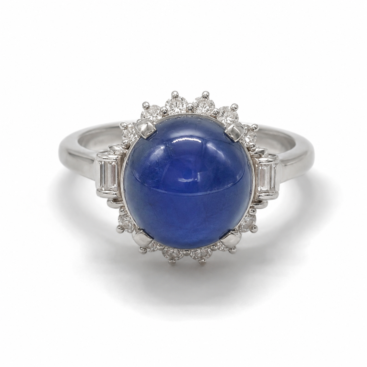 スターサファイア 20.7ct ダイヤ プラチナ リング