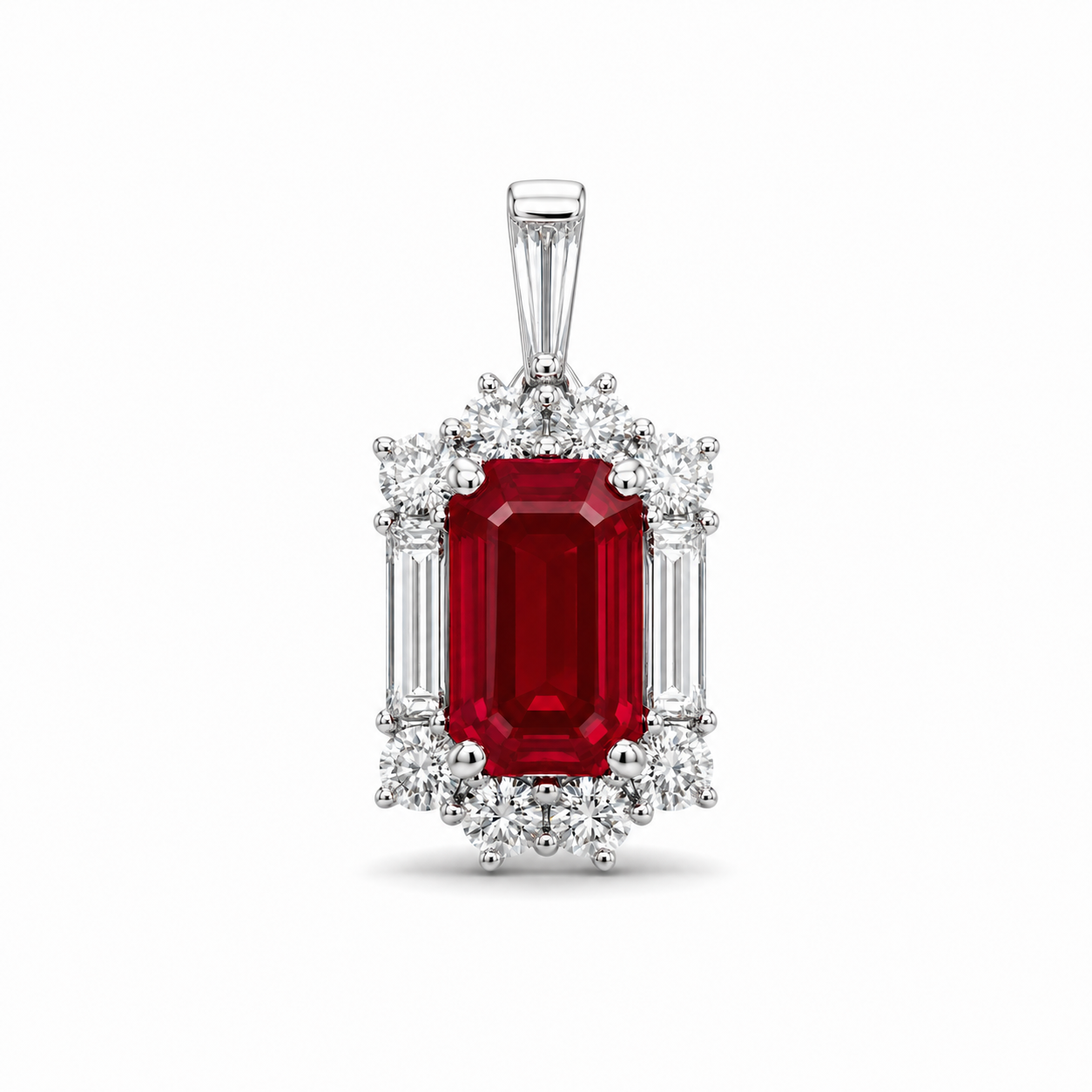 ピジョンブラッド ルビー 2ct ダイヤ ペンダントトップ