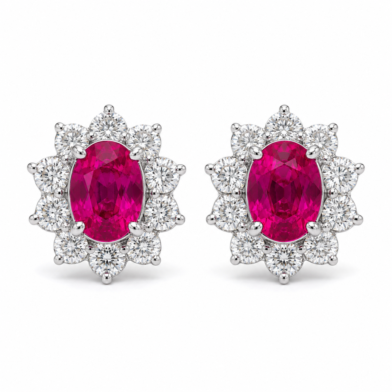 ルビー 1ct ダイヤ ピアス