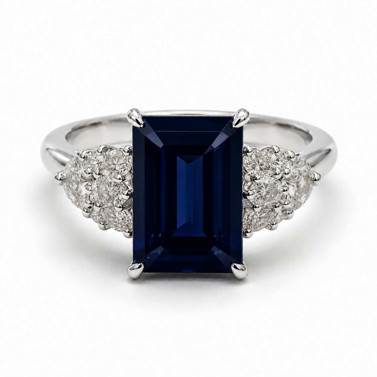 サファイア 6.3ct ダイヤ プラチナ リング