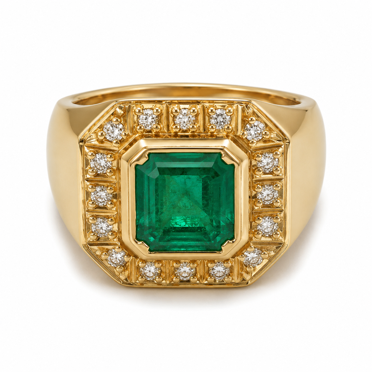エメラルド 2.6ct ダイヤ K18 リング