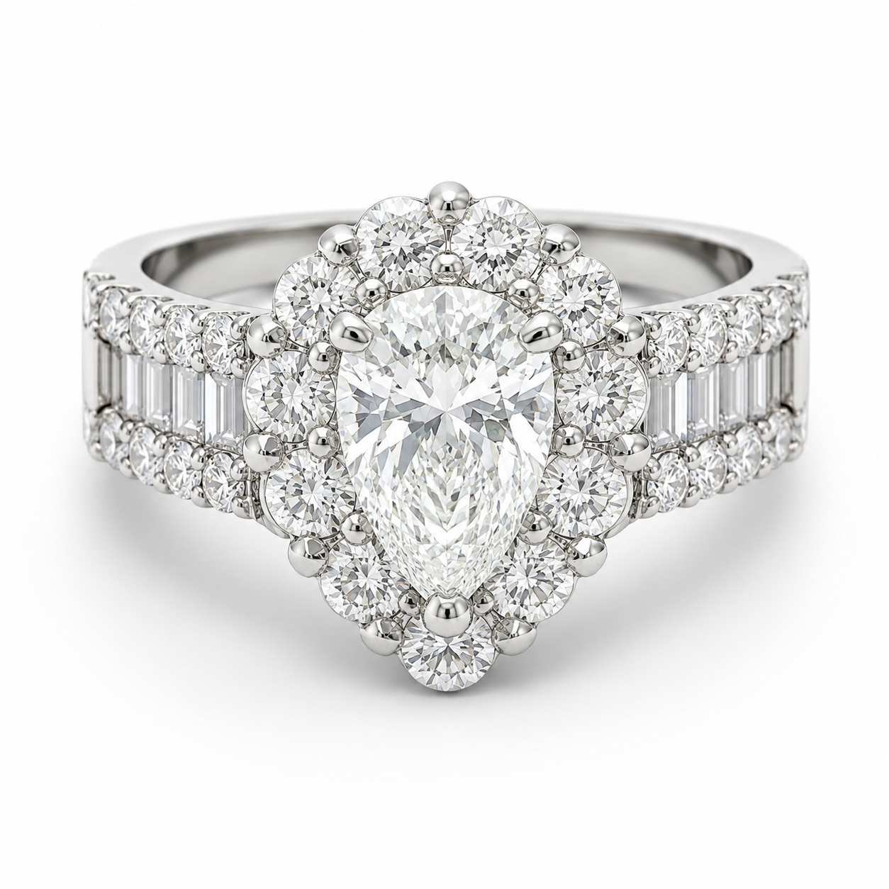 ペアシェイプ ダイヤモンド 1ct リング